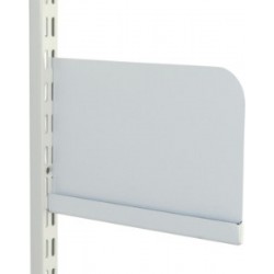 200mm White Twin Slot Shelf Ends