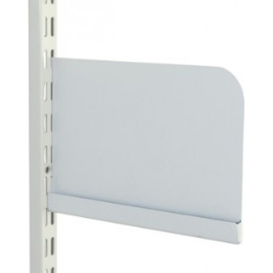 250mm White Twin Slot Shelf Ends