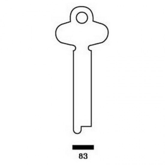 38mm Flat Steel Key Blank