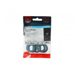 M16 Hex Washers BZP Fastener - Pack of 8