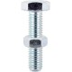 M10 x 30mm BZP Hex Bolt & Nut - Pack of 2