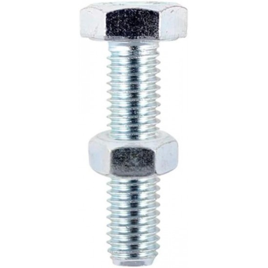 M12 x 40mm BZP Hex Bolt & Nut - Pack of 2