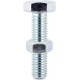 M12 x 40mm BZP Hex Bolt & Nut - Pack of 2