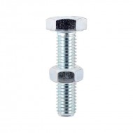 M6 x 50mm BZP Hex Bolt & Nut - Pack of 4