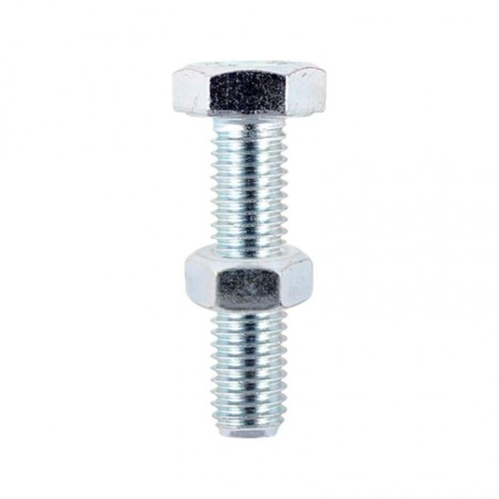 M6 x 50mm BZP Hex Bolt & Nut - Pack of 4