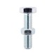 M6 x 50mm BZP Hex Bolt & Nut - Pack of 4