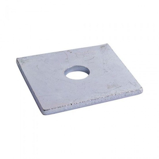 Timco M16 x 50mm x 50mm x 3mm Square Plate Washer - Bright Zinc Plated - Pack of 10