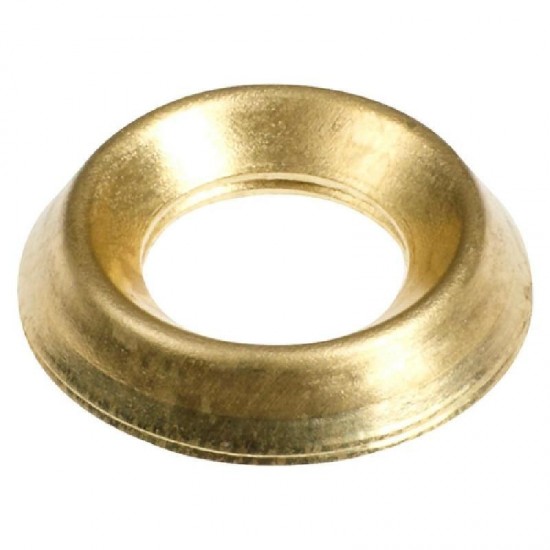 Timco Electro Brass Surface Screw Cup Washer - Size No.8 - Pack of 55