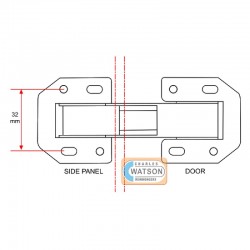 SecurIt B4420 105mm Zinc Plated Sprung Easy-on Hinges (Pair)