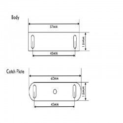 White Heavy Duty Magnetic Catch