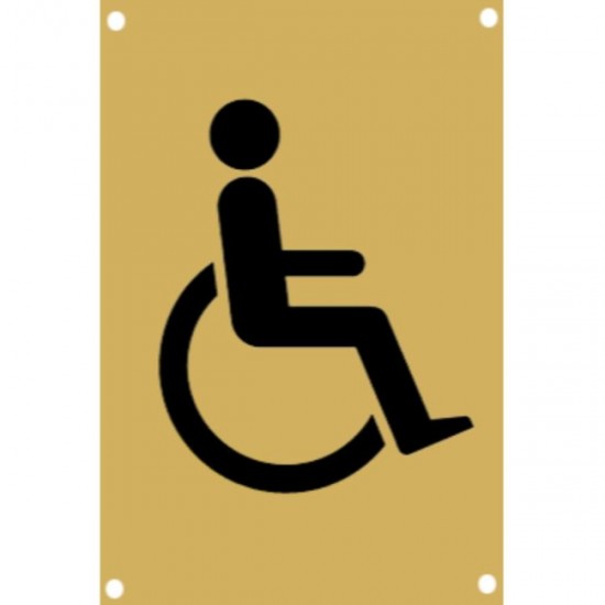 SSD 150mm x 100mm Brass Disabled Symbol
