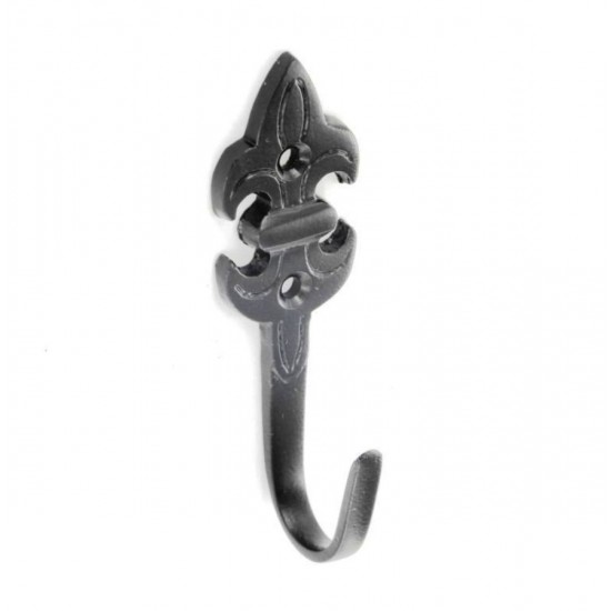 75mm Antique Black Fleur De Lys Curtain Tieback