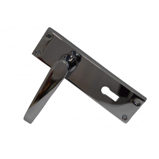 Polished Chrome Victorian Lever Lock Handle (Pair)
