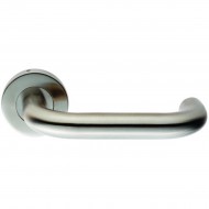 19mm Satin Stainless Steel Lever On Rose Handle