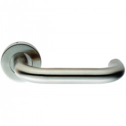 19mm Satin Stainless Steel Lever On Rose Handle