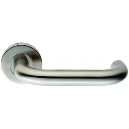 19mm Satin Stainless Steel Lever On Rose Handle