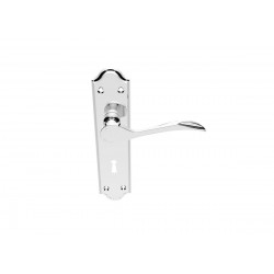 Polished Chrome Madrid Lever Lock Handle (Pair)