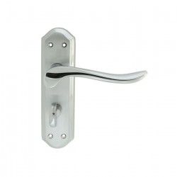 Lytham Chrome Plated Lever Bathroom Handles (Pair)