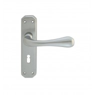 Satin Chrome Eden Lever Lock Handle (Pair)