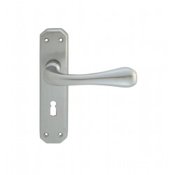 Satin Chrome Eden Lever Lock Handle (Pair)