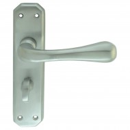 Satin Chrome Eden Lever Bathroom Handles (Pair)