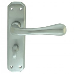 Satin Chrome Eden Lever Bathroom Handles (Pair)