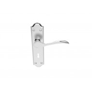 Satin Chrome Madrid Lever Lock Handle (Pair)