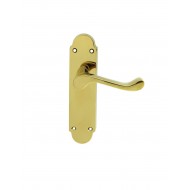 Polished Brass Oakley Lever Latch Handles (Pair)