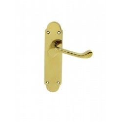 Polished Brass Oakley Lever Latch Handles (Pair)