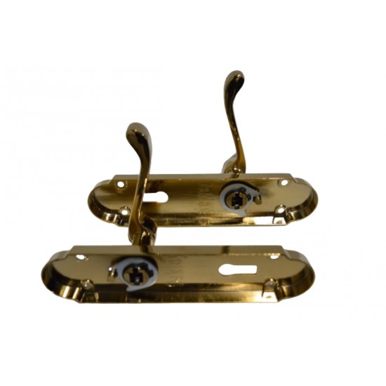 Polished Brass Oakley Lever Lock Handle (Pair)