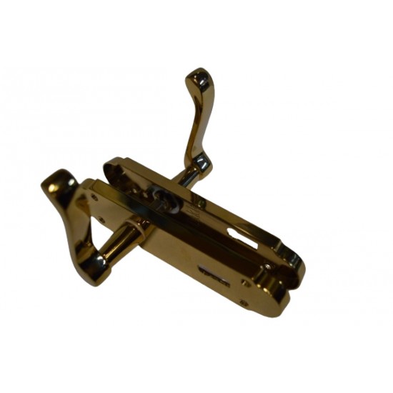 Polished Brass Oakley Lever Lock Handle (Pair)