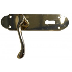 Polished Brass Oakley Lever Lock Handle (Pair)