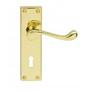 Polished Brass Scroll Lock Handle (Pair)