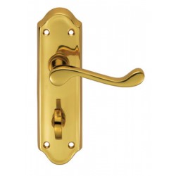 Polished Brass Ashtead Lever Bathroom Handles (Pair)