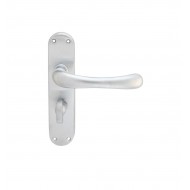 Satin Chrome Lever Bathroom Handles (Pair)