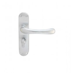 Satin Chrome Lever Bathroom Handles (Pair)