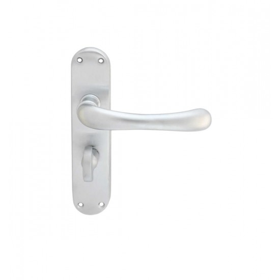 Satin Chrome Lever Bathroom Handles (Pair)