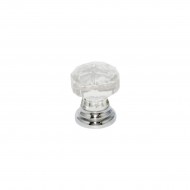 30mm Chrome Plated Glass Faceted Knob