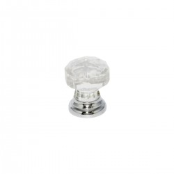30mm Chrome Plated Glass Faceted Knob