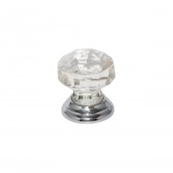 38mm Chrome Plated Glass Faceted Knob