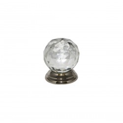 38mm Chrome Plated Glass Ball Cupboard Knob