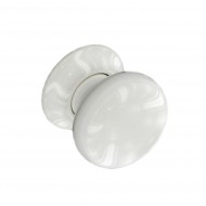 White Ceramic Mortice Door Knob Set