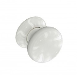 White Ceramic Mortice Door Knob Set