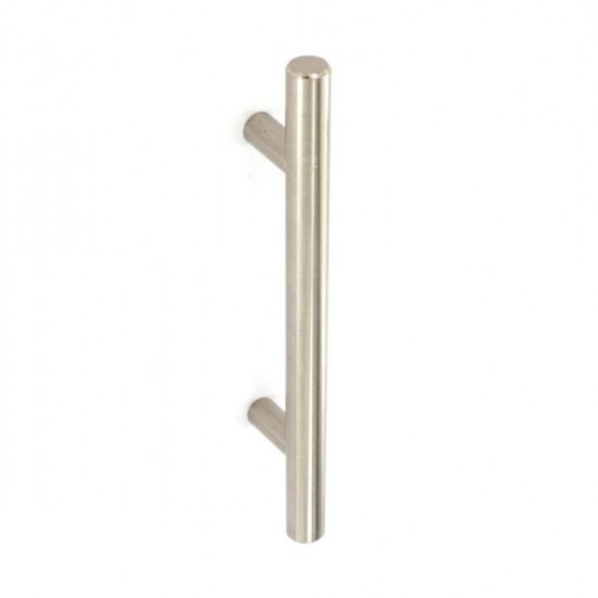 100mm x 96mm Brushed Nickel Solid Tee Bar Handle