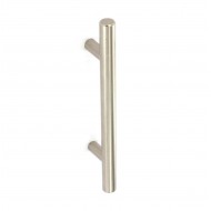 100mm x 128mm Brushed Nickel Solid Tee Bar Handle