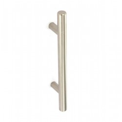 100mm x 192mm Brushed Nickel Solid Tee Bar Handle