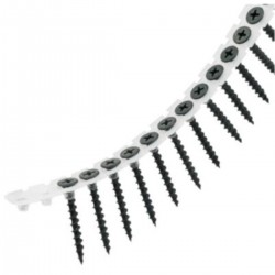 3.9 x 45mm Collated Black Pozi Countersunk Drywall Screws (Box of 1000)