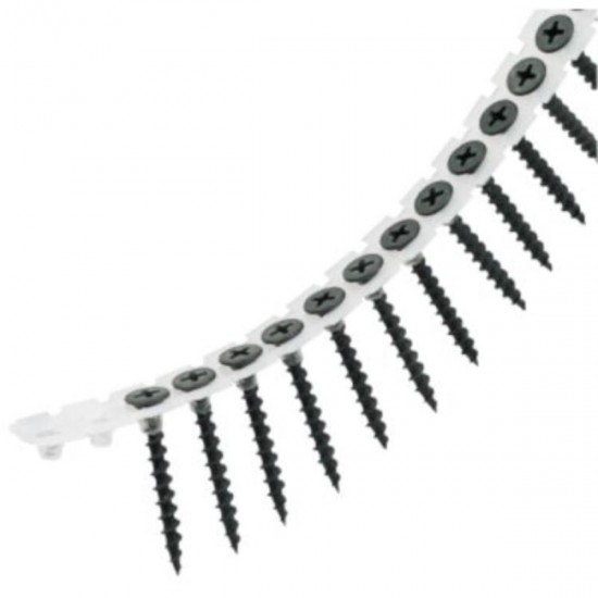 3.9 x 45mm Collated Black Pozi Countersunk Drywall Screws (Box of 1000)