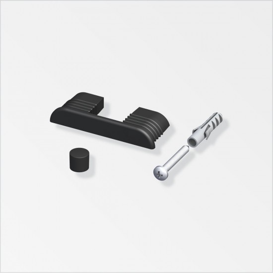 PVC Coaxis Wall Fixing Kit 35.5mm Black ProSolve