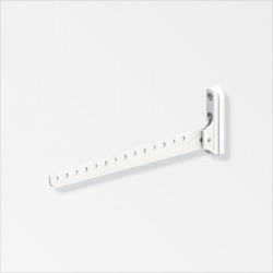 Aluminium Clothes Hook 330M White Powder coated ProSolve